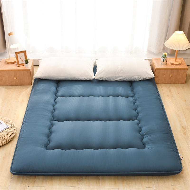 2023新款加厚榻榻米床垫懒人家用睡垫卧室打地铺神器 0.9*1.9m 加厚-深蓝