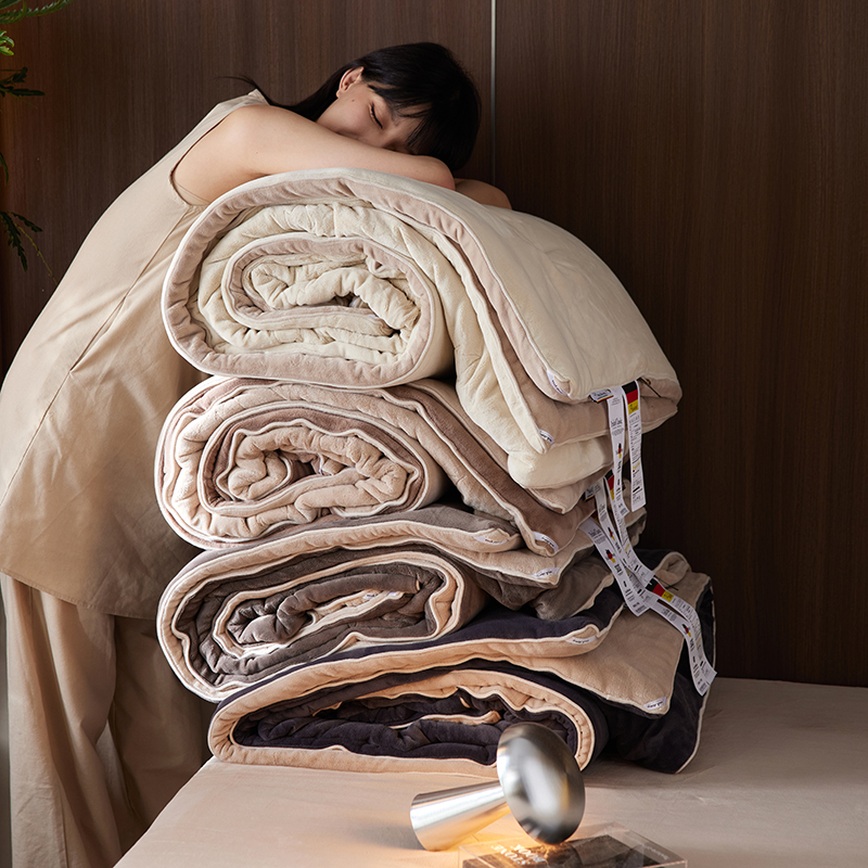 2025新款德绒dralon奶呼呼懒人被子被芯 可配四件套 组合