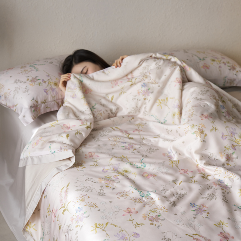 2026春夏新款莱赛尔天丝印花夏被 春上