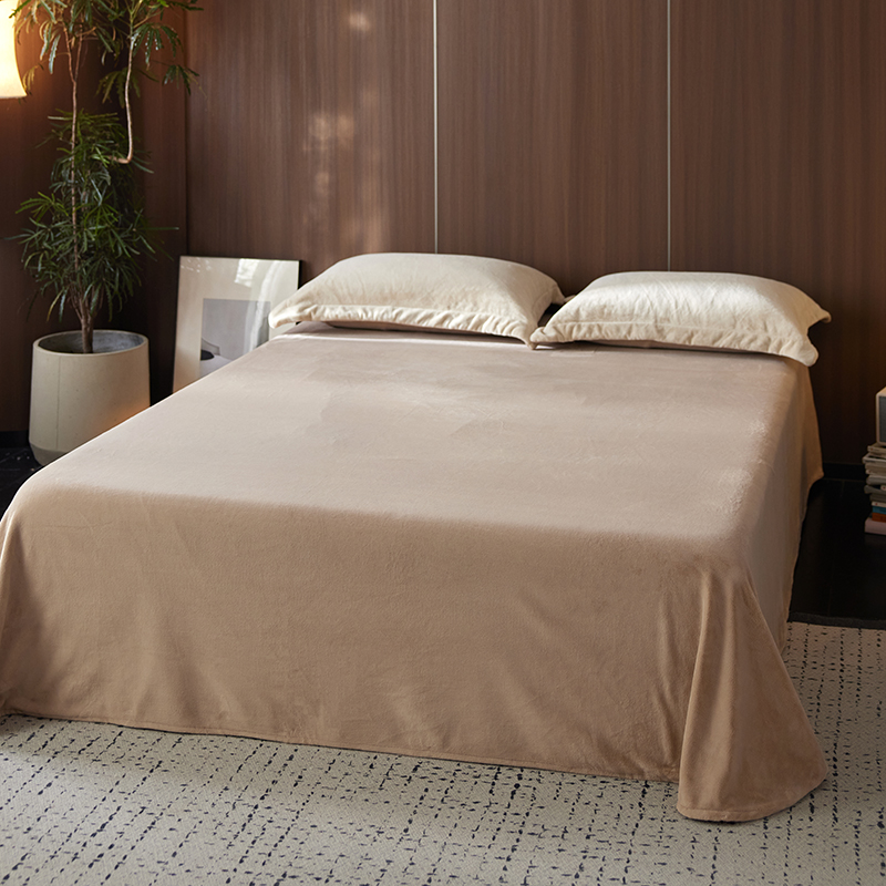 2025新款德绒dralon奶呼呼懒人被配套纯色床单床笠 床单