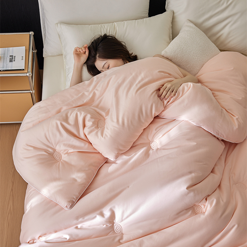 2024新款60S兰精天丝棉微绒磨毛大豆被-懒猫被被子被芯