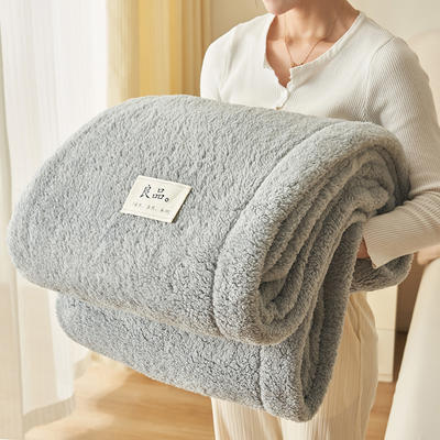 2023新款美丽绒多功能毛毯高克重法莱绒牛奶绒贝贝绒珊瑚绒保暖毛毯 150x200cm 纯净灰