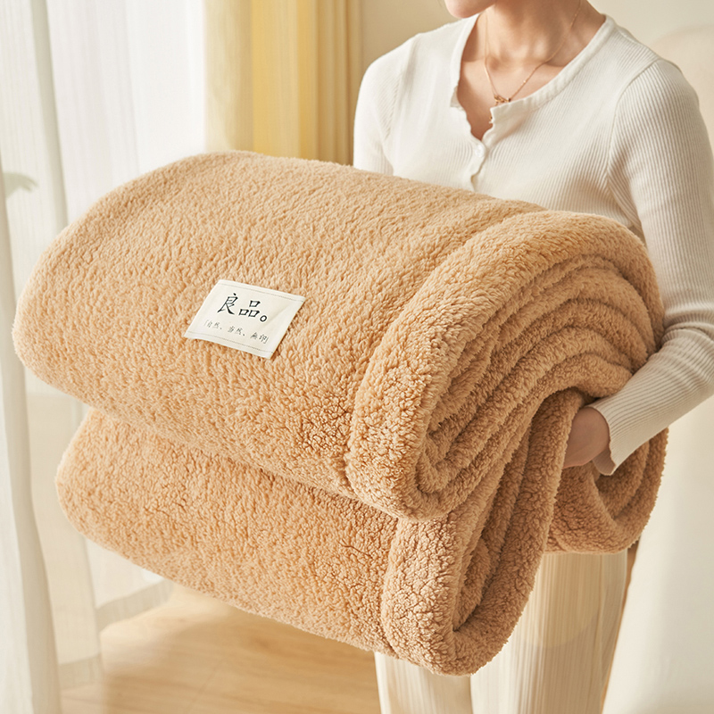 2023新款美丽绒多功能毛毯高克重法莱绒牛奶绒贝贝绒珊瑚绒保暖毛毯 150x200cm 纯净咖