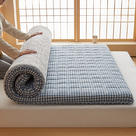 2023新款色织水洗棉棉花床垫 90*200cm（5厘米） 蓝小格