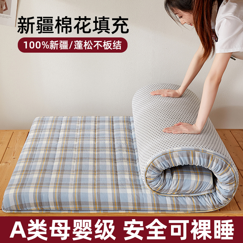 2023新款A类学生水洗棉床垫 0.9*2.0（厚约5厘米） 简兮蓝