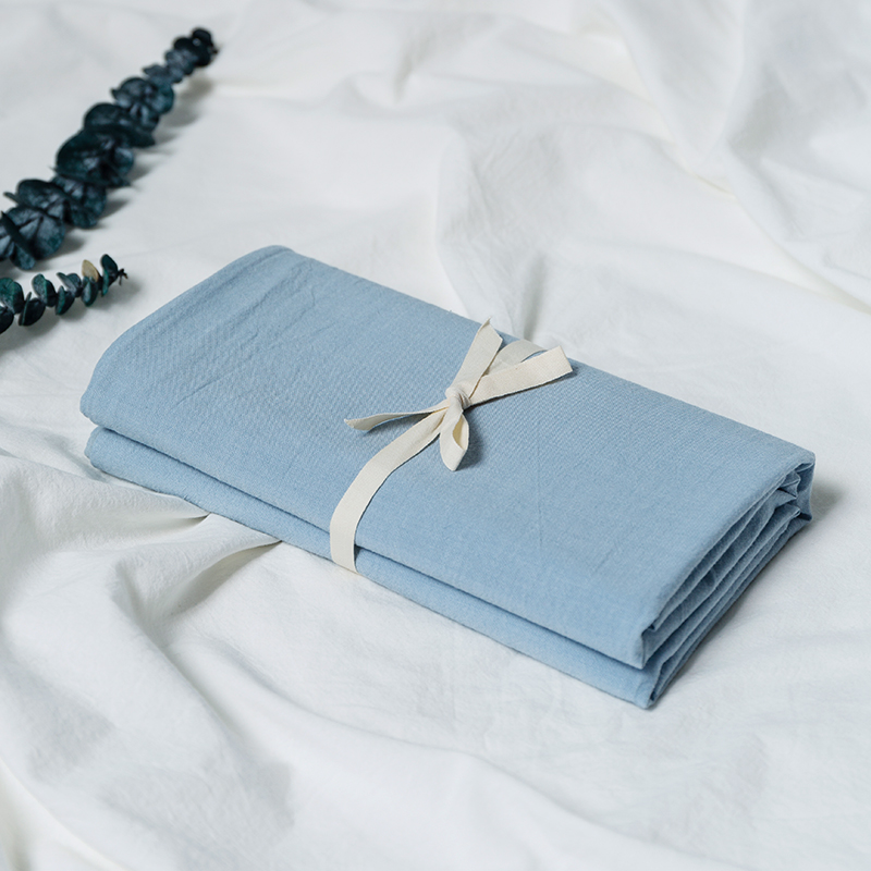 水洗棉基础款新花型单品（枕套） 48cmX74cm/对 浅蓝