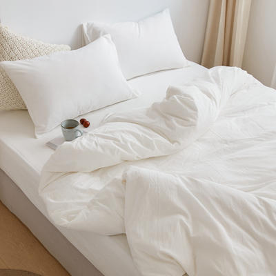 2020春夏新品水洗棉基础款2.0系列 标准床单款 素白