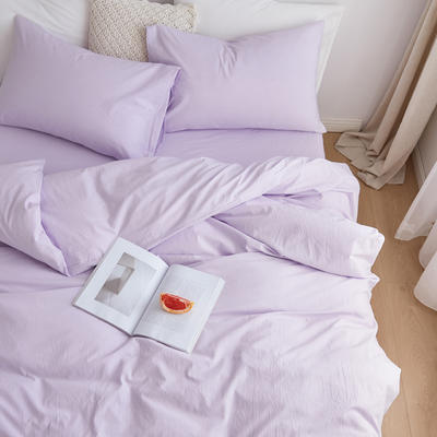 2020春夏新品水洗棉基础款2.0系列 标准床单款 浅紫