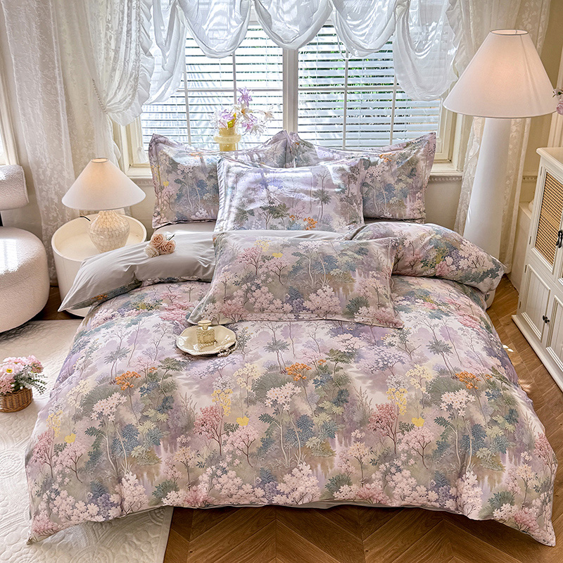 2025新款数码印花AB版四件套 思雨情怀