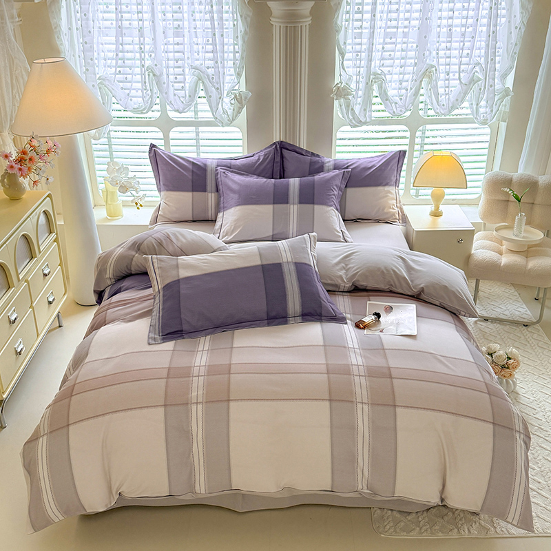 2025新款数码印花AB版四件套 墨雨