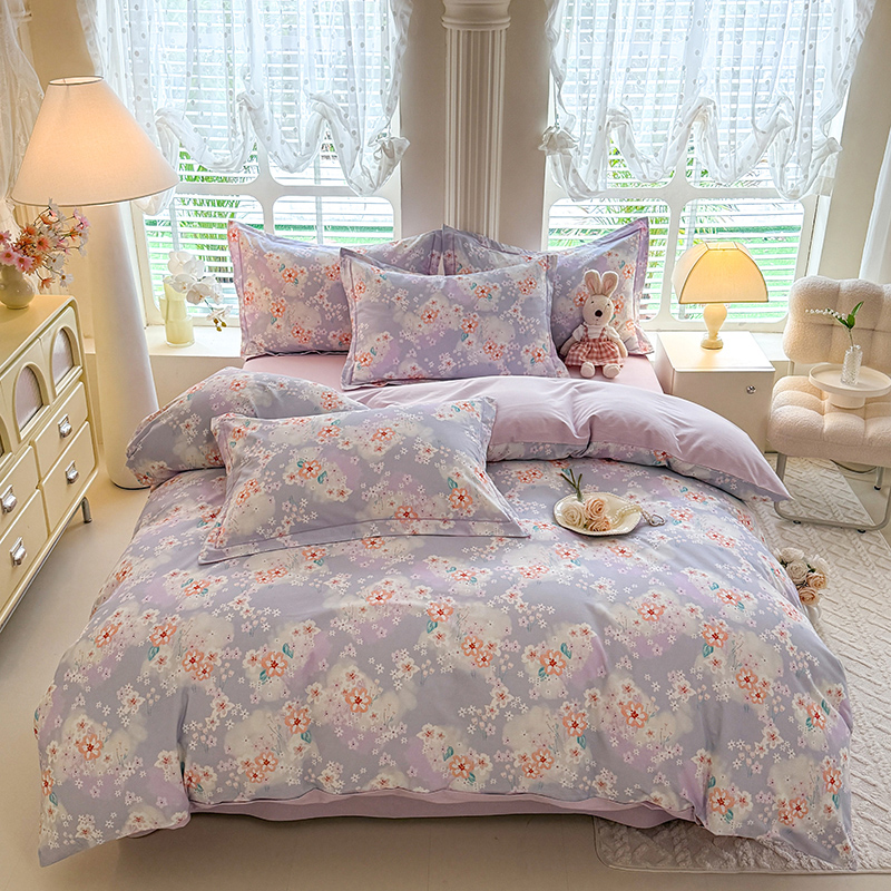 2025新款数码印花AB版四件套 芊朵