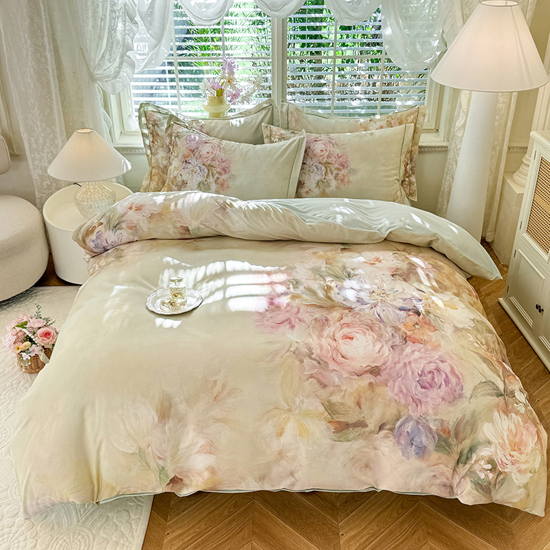 2025新款数码印花AB版四件套 D阳光雨露