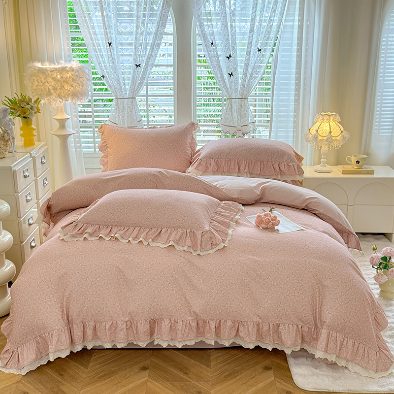 2025新款80S法式大花边四件套 芸蜜