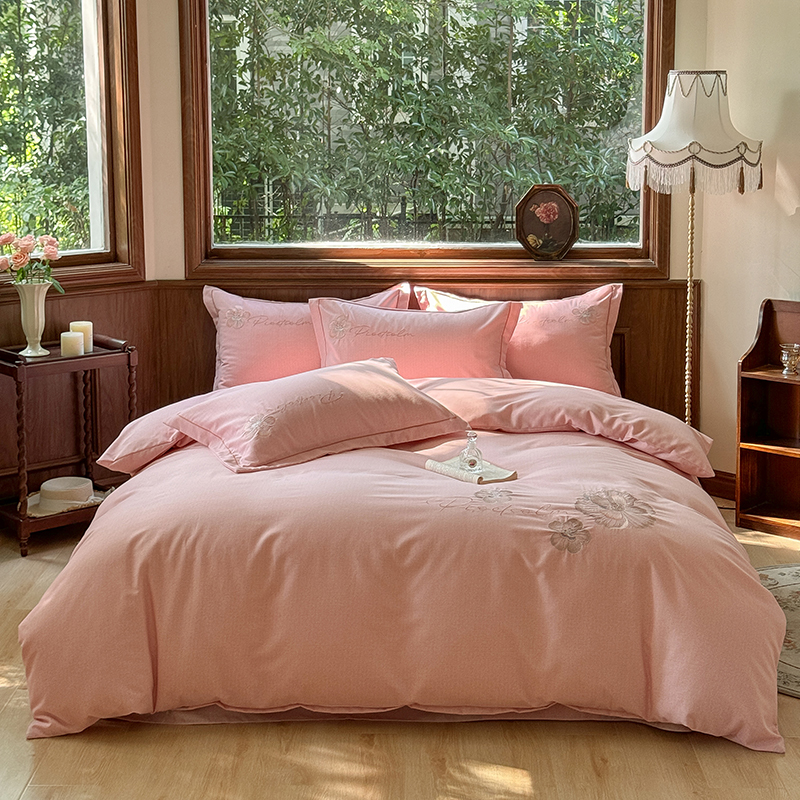 2024新款全棉纯棉生态磨毛绣花四件套