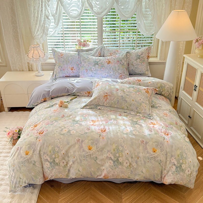 2025新款数码印花AB版四件套 思南