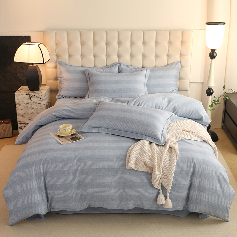 2024新款热款高密新疆棉纯色磨毛四件套