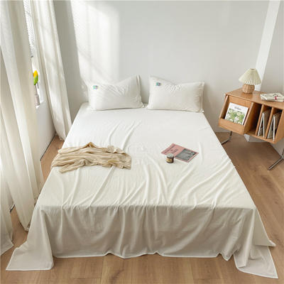 2021新款全棉水洗棉小红书系列单床单系列 床单245×250cm 白