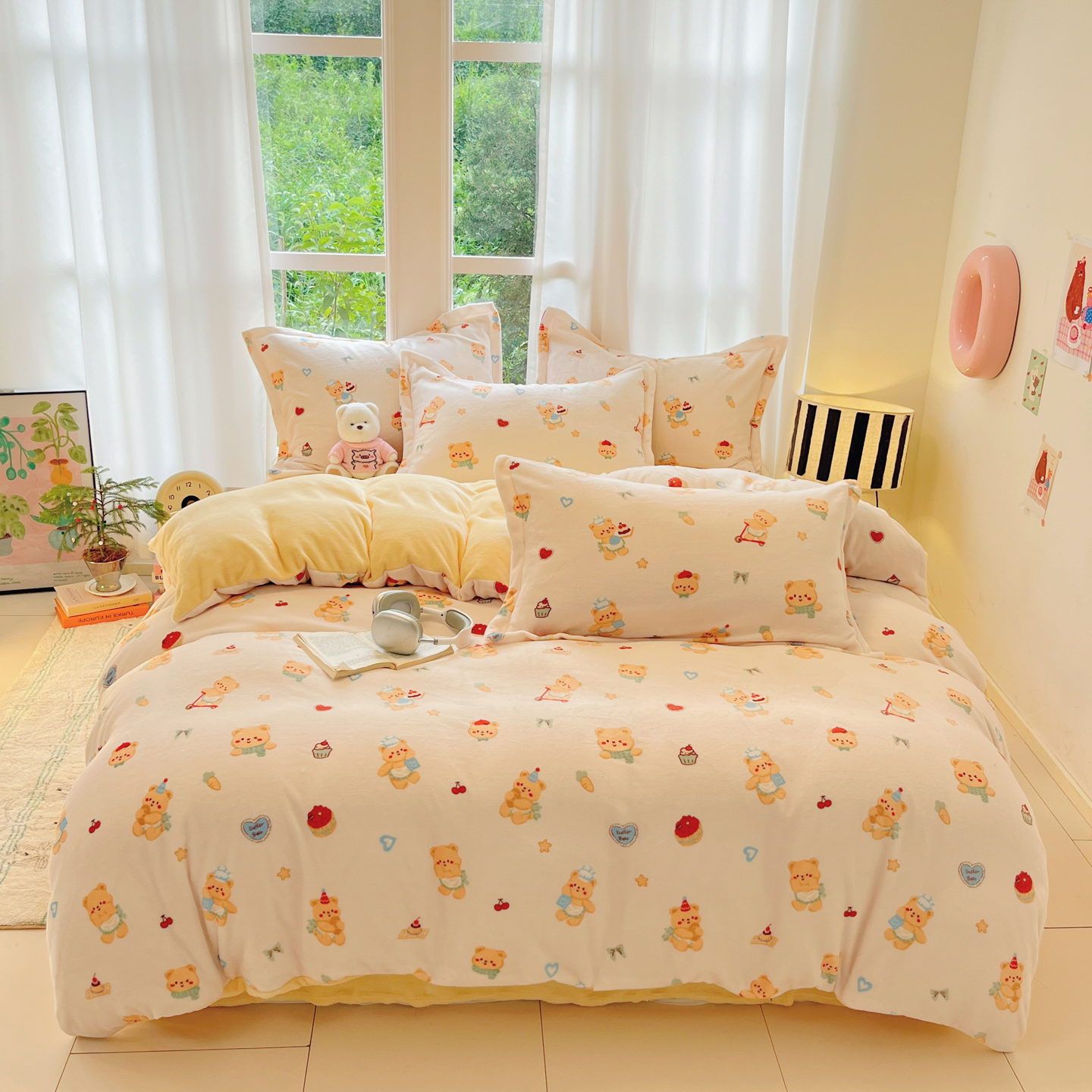 2025新款A类柔软印花牛奶绒四件套