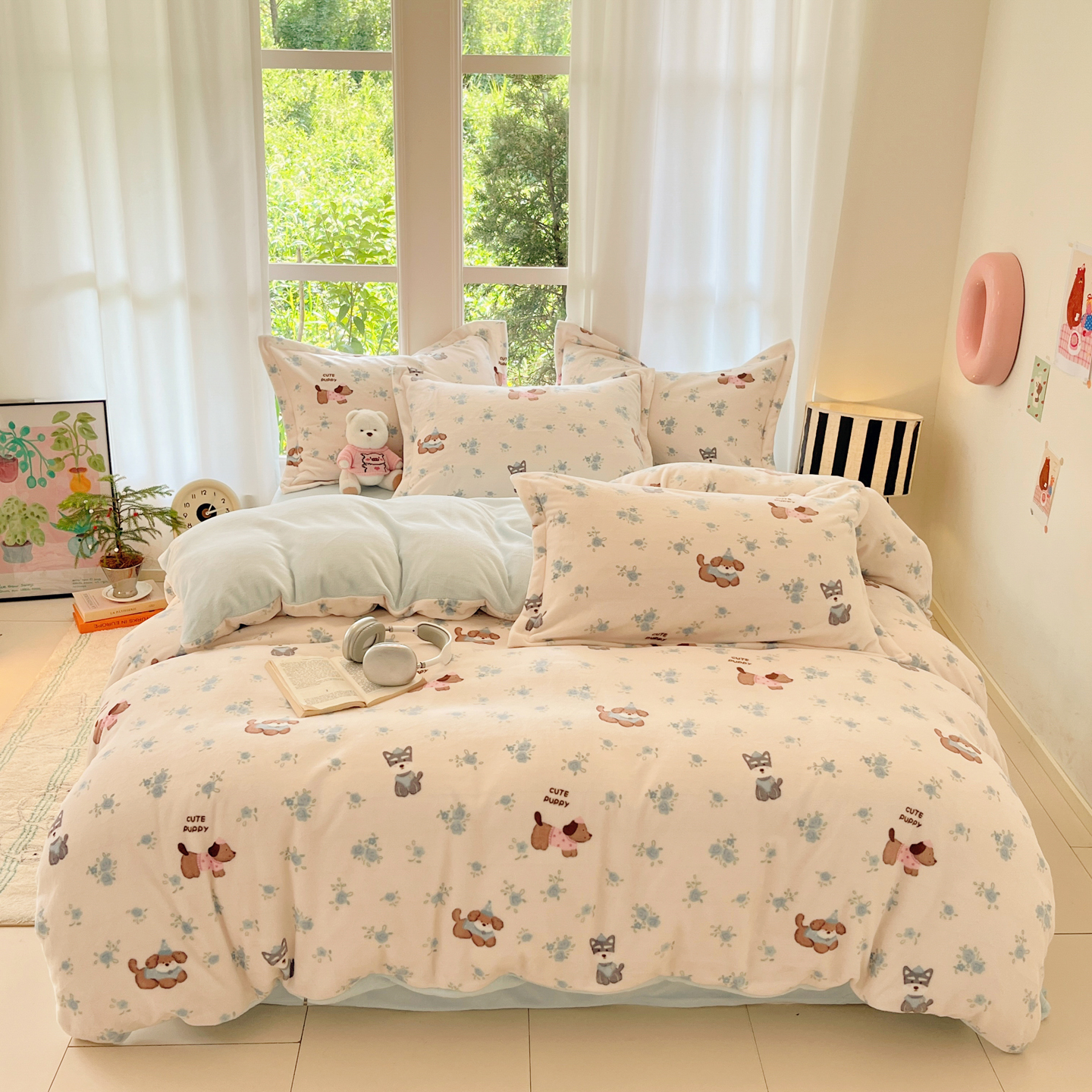 2025新款A类柔软印花牛奶绒四件套