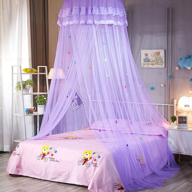 圆顶吊顶蚊帐（婴儿儿童圆顶） 上圆直径0.65米 紫色