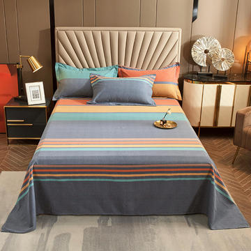 2023新款-全棉生态磨毛单品床单-直角款床单