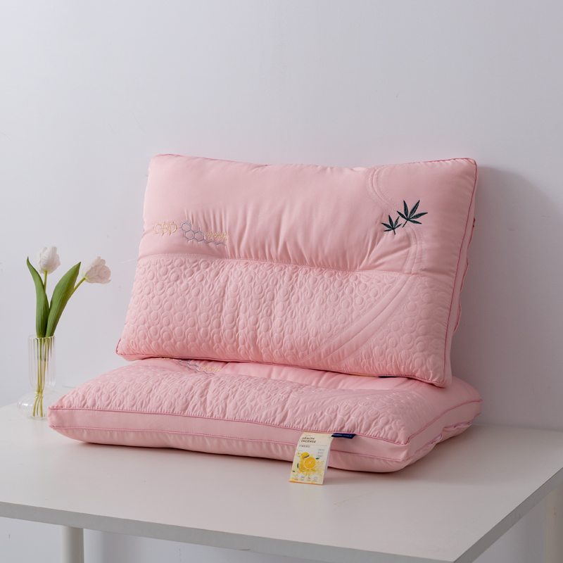 2023新款CBD水光柠檬护颈枕枕头枕芯 粉色46✖71cm/只