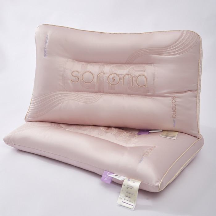 2023新款米丝弹索罗娜杜邦抗菌枕枕头枕芯 杜邦抗菌枕豆沙色-大字母