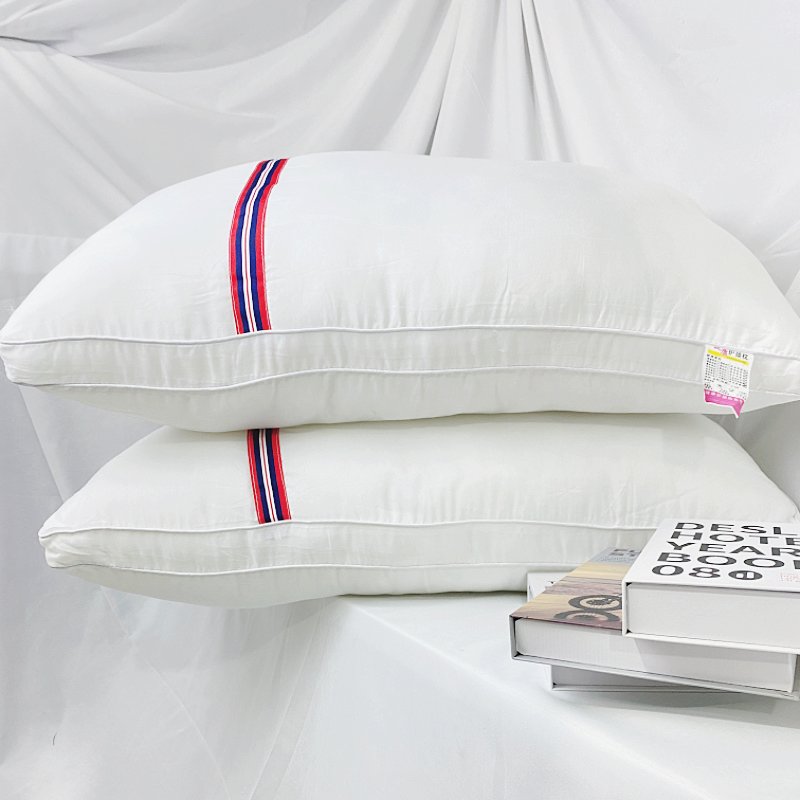 2023新款简约款彩条纯色立体枕芯热款枕头枕芯 彩条立体枕-低枕