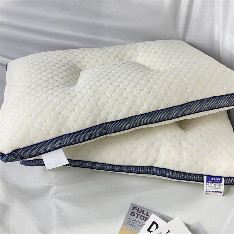 2023新款3d分区透气水立方按摩颗粒柔软SPA护颈定型枕枕头枕芯 48*74cm/只 水立方护颈枕高枕