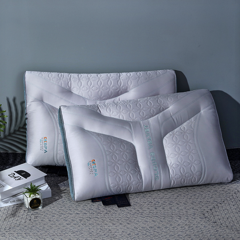 2023新款高档再生纤维透气分区立体包边安睡枕枕头枕芯 分区枕中枕