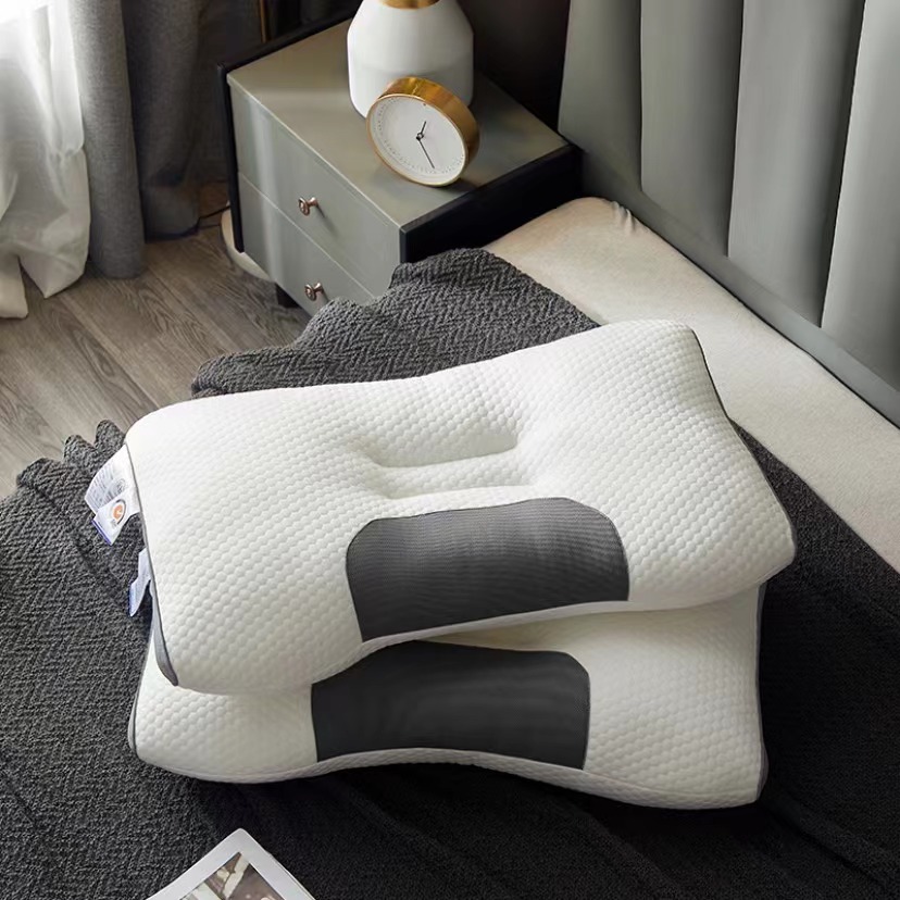 2023新款针织棉SPA枕按摩枕分区定位反牵引枕芯 48*74cm/只 针织SPA按摩枕【条纹款】枕皮