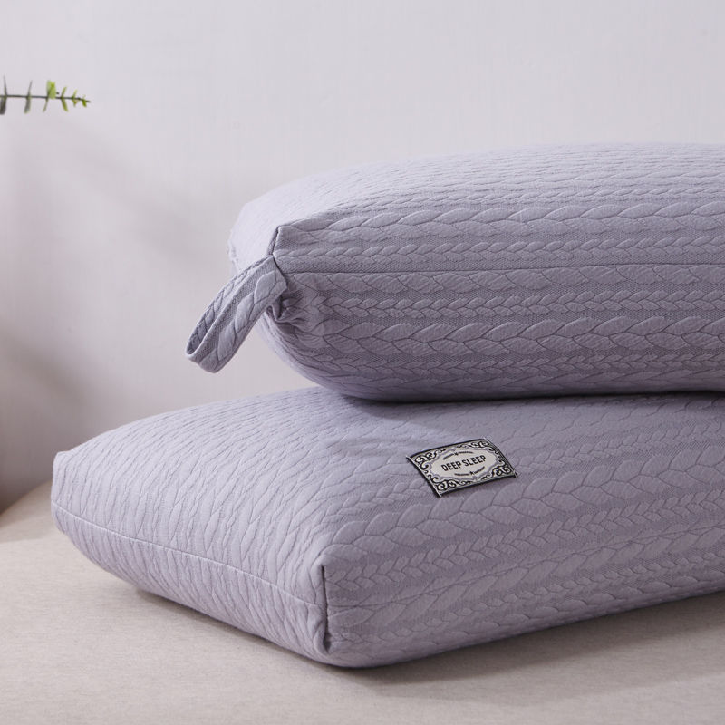 2023新款舒适针织枕头枕芯 700克低枕单只紫色