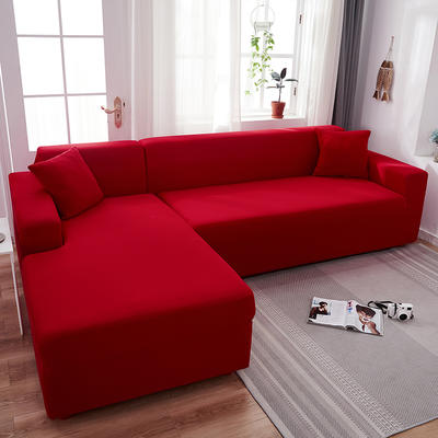 2020新款纯色贵妃沙发套 单人（90-140cm) 大红色