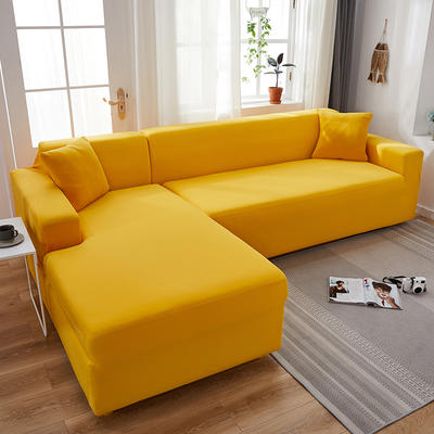2020新款纯色贵妃沙发套 单人（90-140cm) 高级黄