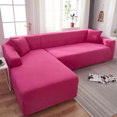 2020新款纯色贵妃沙发套 单人（90-140cm) 玫红