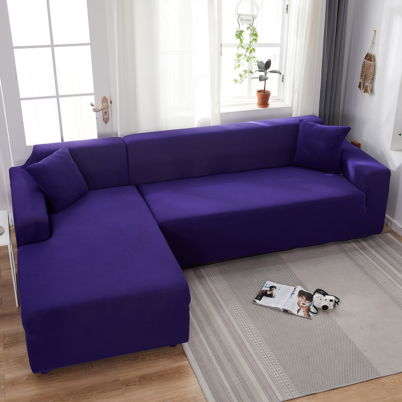 2020新款纯色贵妃沙发套 单人（90-140cm) 深紫
