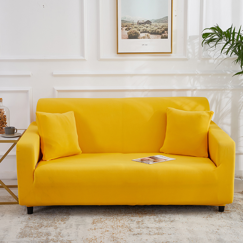 2020新款纯色双人沙发套 单人（90-140cm) 高级黄