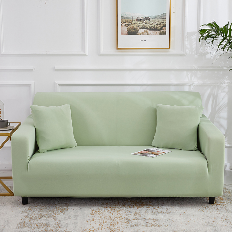 2020新款纯色双人沙发套 单人（90-140cm) 柠檬绿