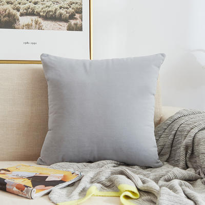 2020新款纯色沙发办公室棉麻抱枕靠枕 45x45cm单套 臻绒-香槟色