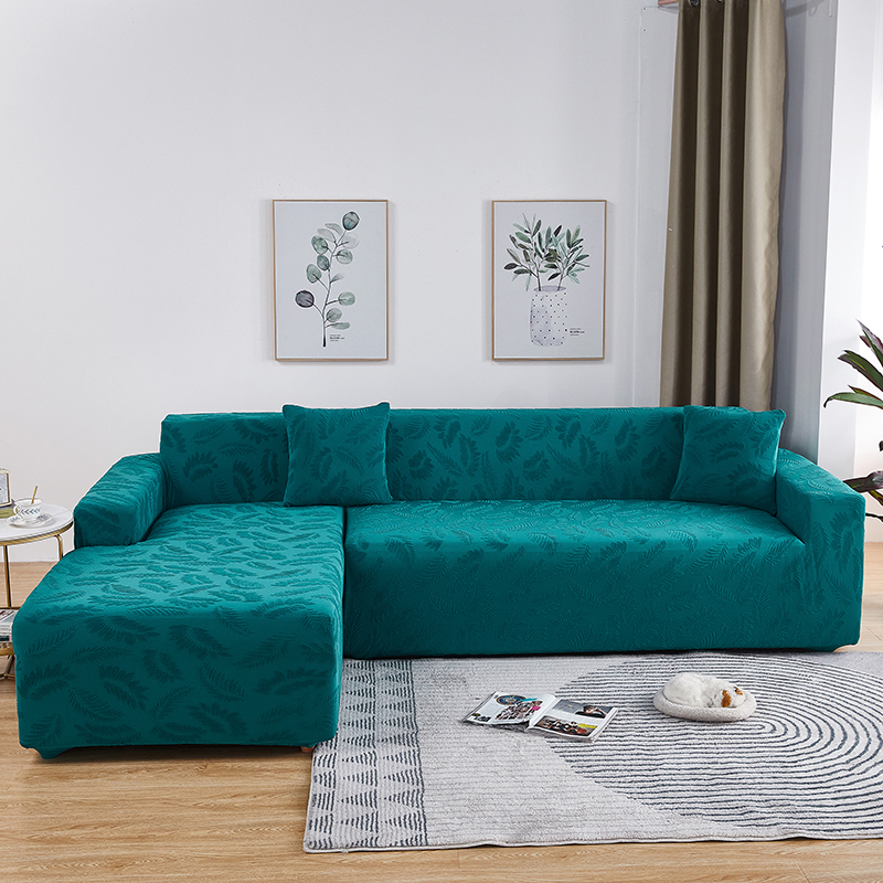 2021新款臻品提花沙发套 单人（90-140cm) 翡翠绿