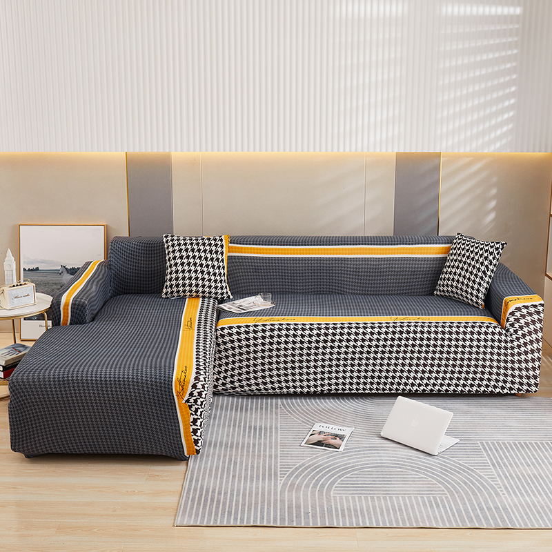 2020新款四季沙发套万能全包款沙发罩贵妃通用 单人（90~140cm） 千鸟格