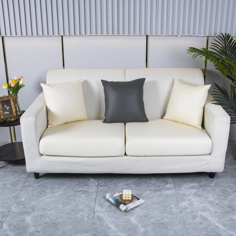 2021新款皮质纯色沙发笠 单人（宽50-65 长50-65） 米白