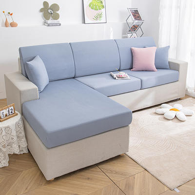 2022新款冰丝凉感纯色沙发笠 常规单人（宽50-65 长50-65） 蓝色