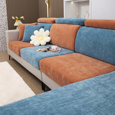 2022新款雪尼尔纯色沙发笠 常规单人（宽50-70，长50-70） 雪尼尔-混色2