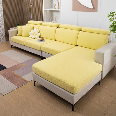 2022新款塔芙蓉纯色沙发笠 常规单人（宽50-70，长50-70） 塔芙蓉-柠檬黄