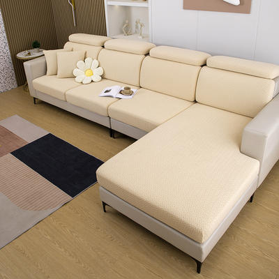 2022新款塔芙蓉纯色沙发笠 常规单人（宽50-70，长50-70） 塔芙蓉-亚麻白