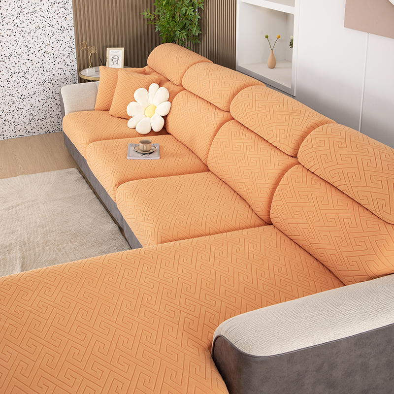 2023新款律动系列沙发笠 常规单人（宽50-70，长50-70） 律动-阳光橙