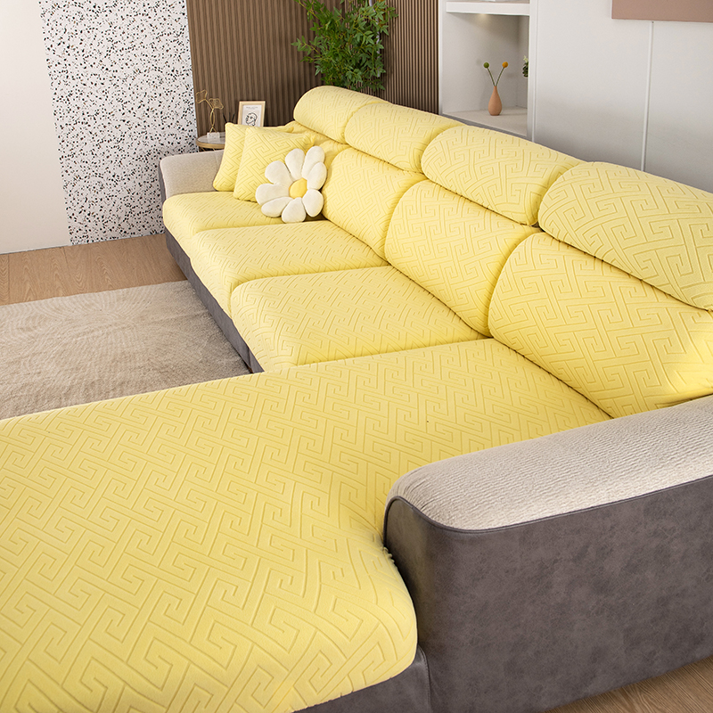 2023新款律动系列沙发笠 常规单人（宽50-70，长50-70） 律动-柠檬黄