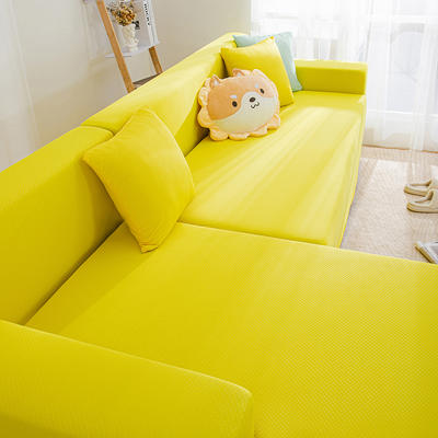 2023新款冰丝纯色沙发套 单人（90-140cm) 金桔黄