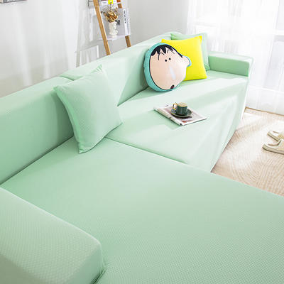 2023新款冰丝纯色沙发套 单人（90-140cm) 松石绿